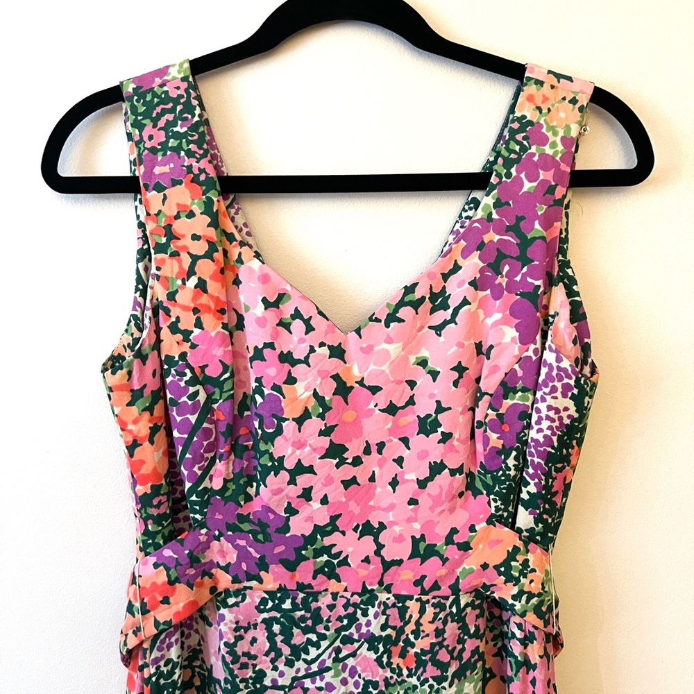 Vintage Floral Multicolor Maxi Dress